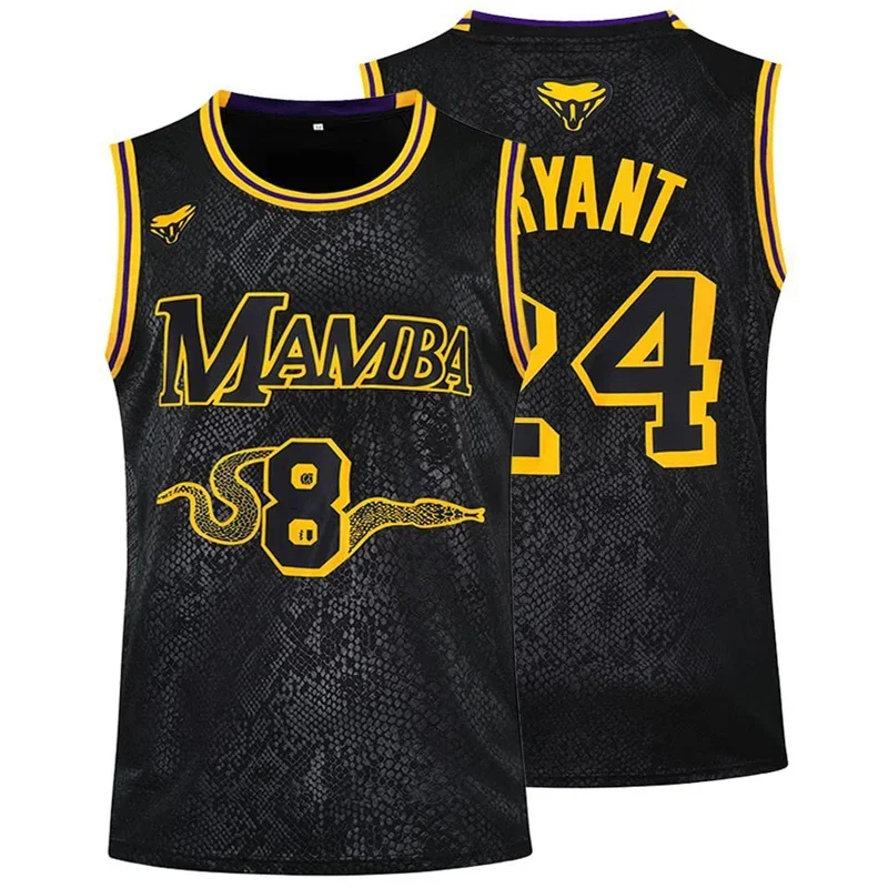Black Mamba #8 #24 Basketball Jersey Sports Outdoor Shirt Breathable Quick Drying Tops LOGO Sewing Embroidery