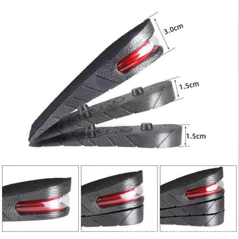 1pair Invisible Height Increased Insole Can Inserted Into The Sole Height Adjustable More Comfortable Supporting Insole Pads