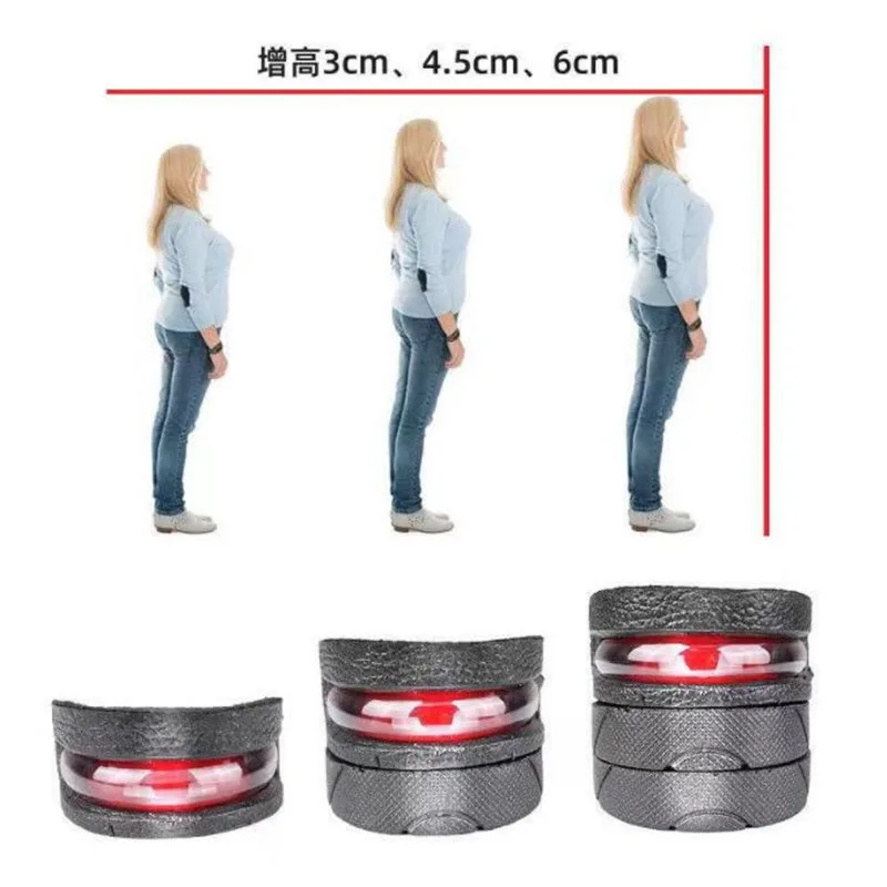 1pair Invisible Height Increased Insole Can Inserted Into The Sole Height Adjustable More Comfortable Supporting Insole Pads