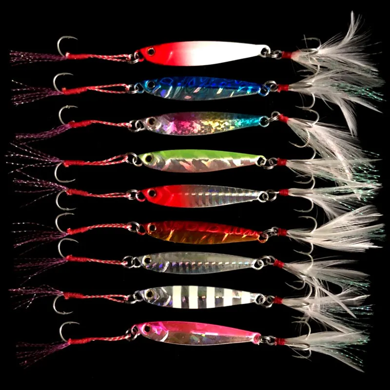 Fishing Glow Jigs 15g/6cm 7g/10g/20g/25g Jigbait Lure Shore Cast Decoys Metal Bait Artificial Lures 1 Piece Sale