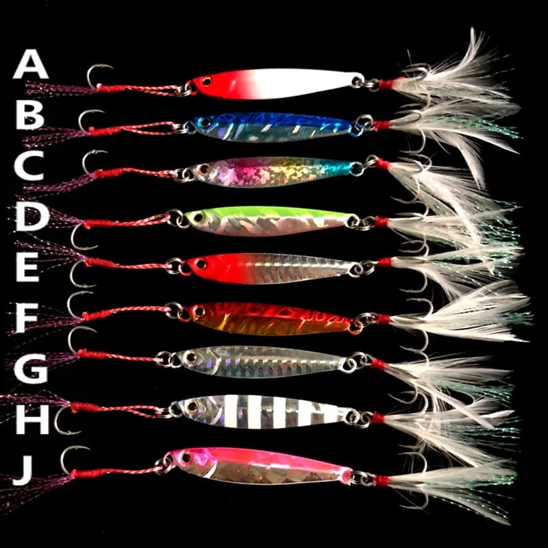 Fishing Glow Jigs 15g/6cm 7g/10g/20g/25g Jigbait Lure Shore Cast Decoys Metal Bait Artificial Lures 1 Piece Sale