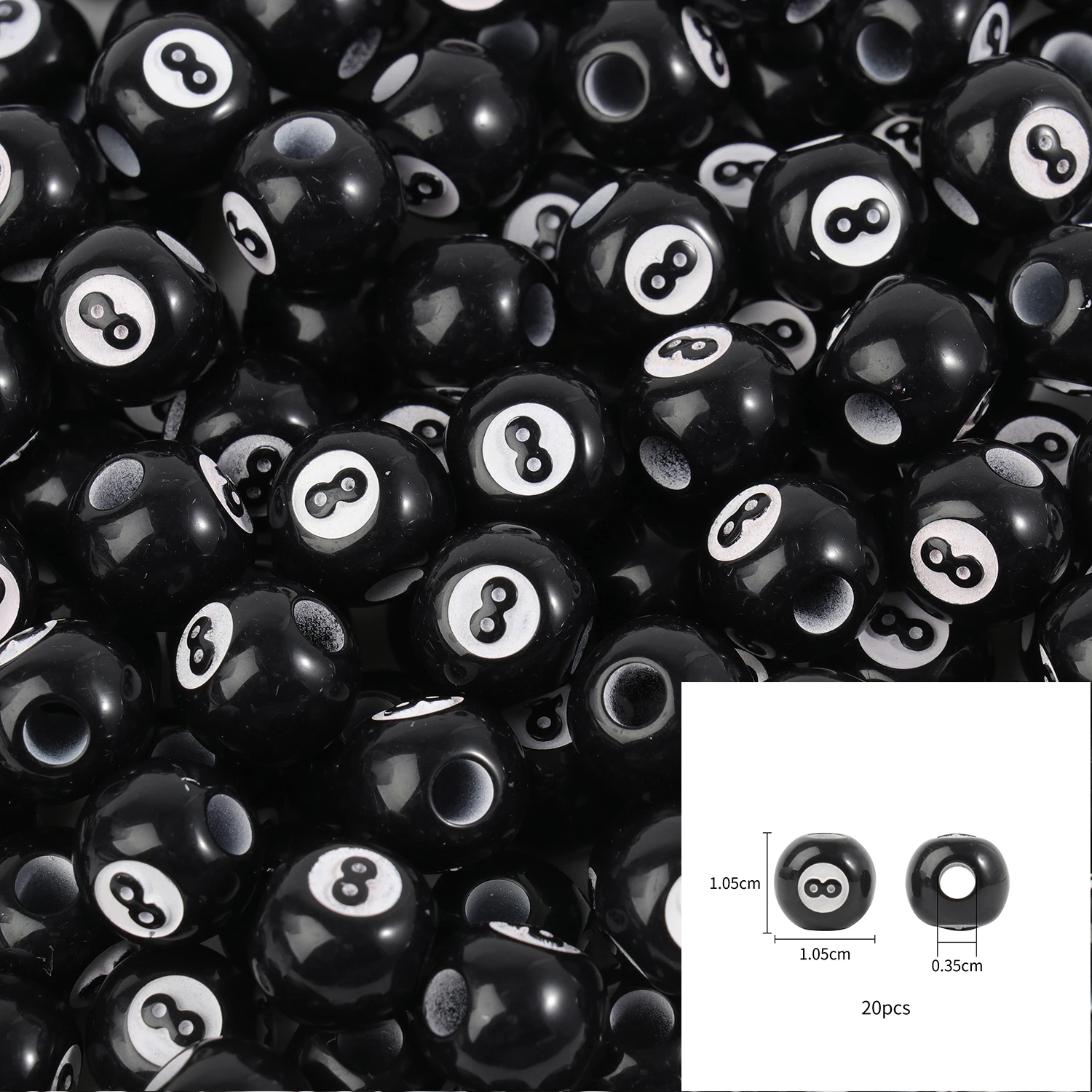 20/50Pcs Sport Basketball Baseball Tennis Beads Spacer Acrylic Beads For Making Bracelet Necklace DIY Craft Jewelry Supplies