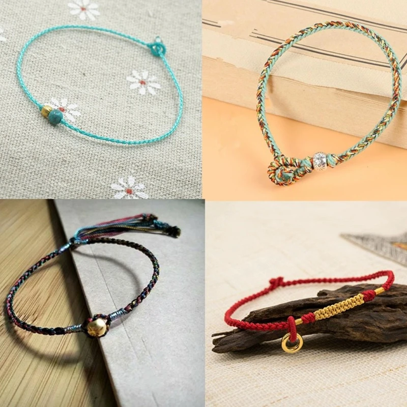 NEW 0.4/0.8/1.0/1.5mm Nylon Cord Thread Chinese Knot Macrame Cord Bracelet Braided String DIY Tassels Beading Shamballa Thread