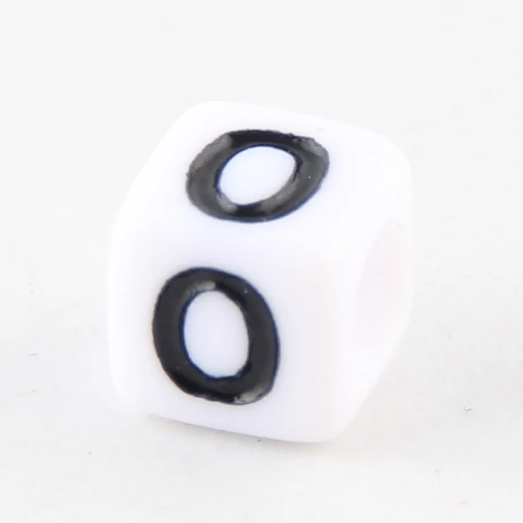 100-500pcs Square White and Black Mixed Letter Acrylic Beads Cube Loose Spacer Alphabet Beads For Jewelry Making Diy Accessories