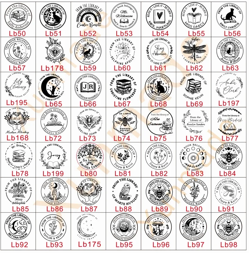 New! From the Library of Square Embosser/Custom Embosser Stamp/Book Embosser/Personalized Book Stamp/Monogram Embosser Stamp