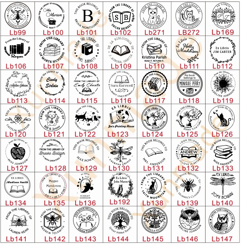 New! From the Library of Square Embosser/Custom Embosser Stamp/Book Embosser/Personalized Book Stamp/Monogram Embosser Stamp