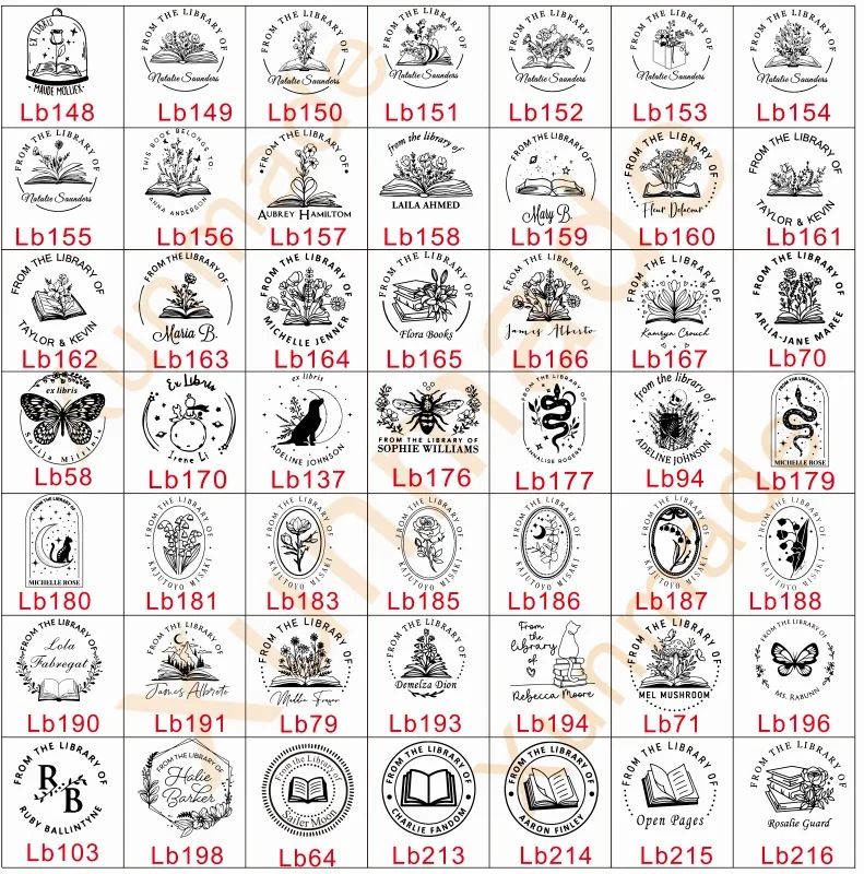 New! From the Library of Square Embosser/Custom Embosser Stamp/Book Embosser/Personalized Book Stamp/Monogram Embosser Stamp