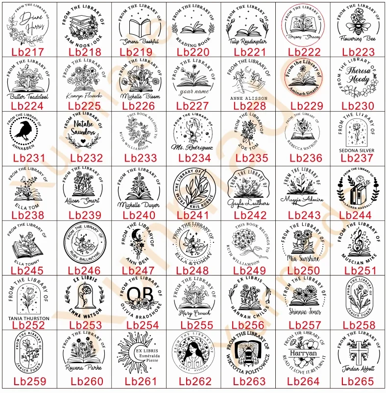 New! From the Library of Square Embosser/Custom Embosser Stamp/Book Embosser/Personalized Book Stamp/Monogram Embosser Stamp