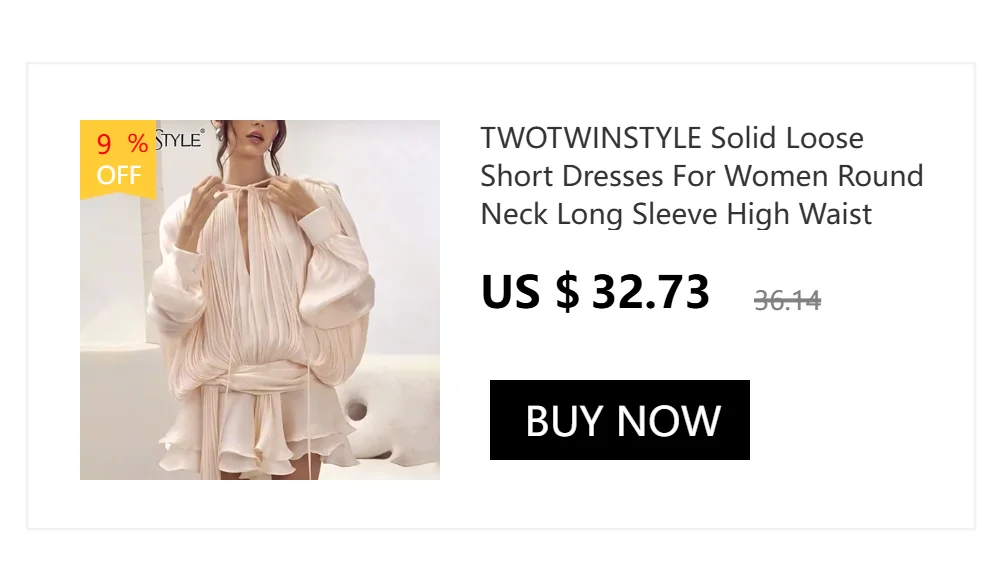 TWOTWINSTYLE Solid Slim Backless Dresses For Women Round Neck Sleeveless High Waist Spliced Feather Irregular Dress Female New