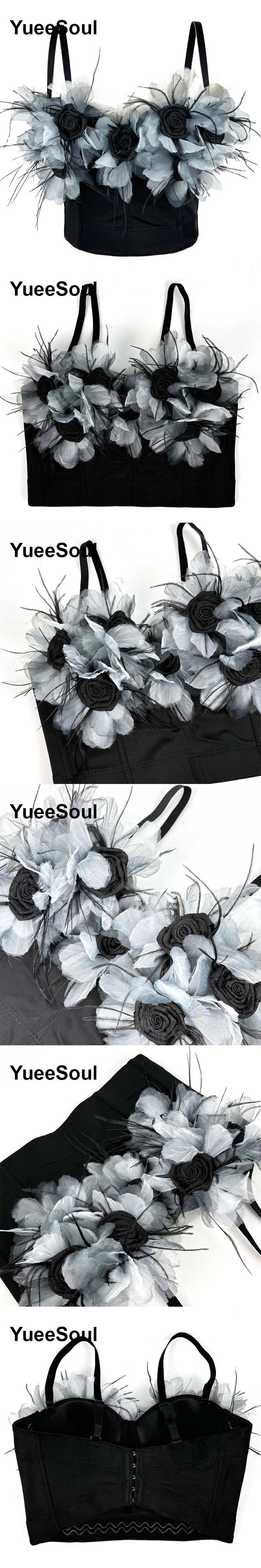 Black Crop Tops 2025 New Y2K Gothic Wedding Party Club High Street Casual Sexy Tank Top Pearl Sequins Corset Top Women Clothing
