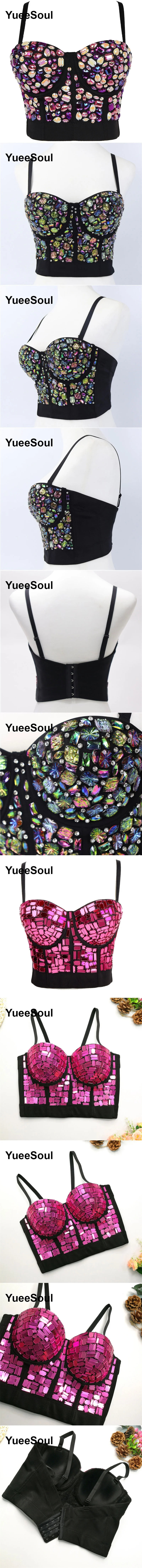 Black Crop Tops 2025 New Y2K Gothic Wedding Party Club High Street Casual Sexy Tank Top Pearl Sequins Corset Top Women Clothing