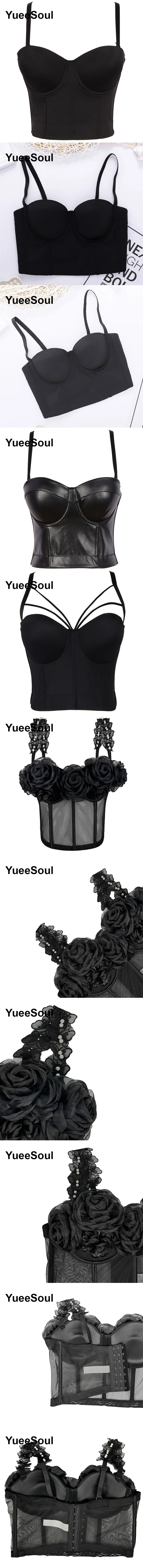 Black Crop Tops 2025 New Y2K Gothic Wedding Party Club High Street Casual Sexy Tank Top Pearl Sequins Corset Top Women Clothing