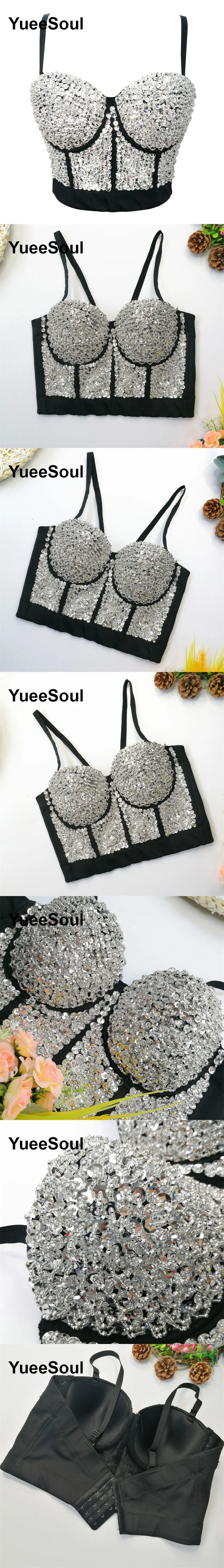 Black Crop Tops 2025 New Y2K Gothic Wedding Party Club High Street Casual Sexy Tank Top Pearl Sequins Corset Top Women Clothing