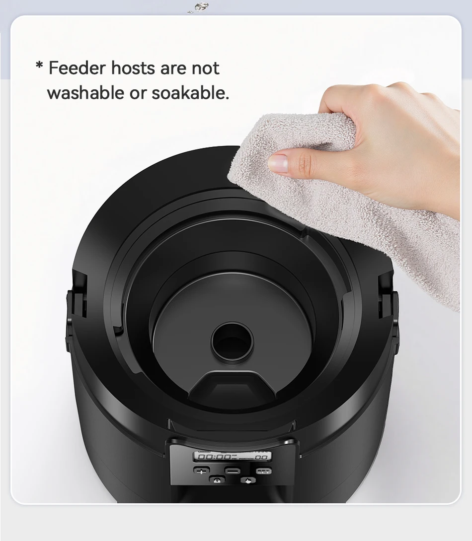 ROJECO 2L Automatic Pet Feeder Smart Cat Food Kibble Dispenser Button Version Smart Control Auto Dog Feeder For Cat Dog Supplies
