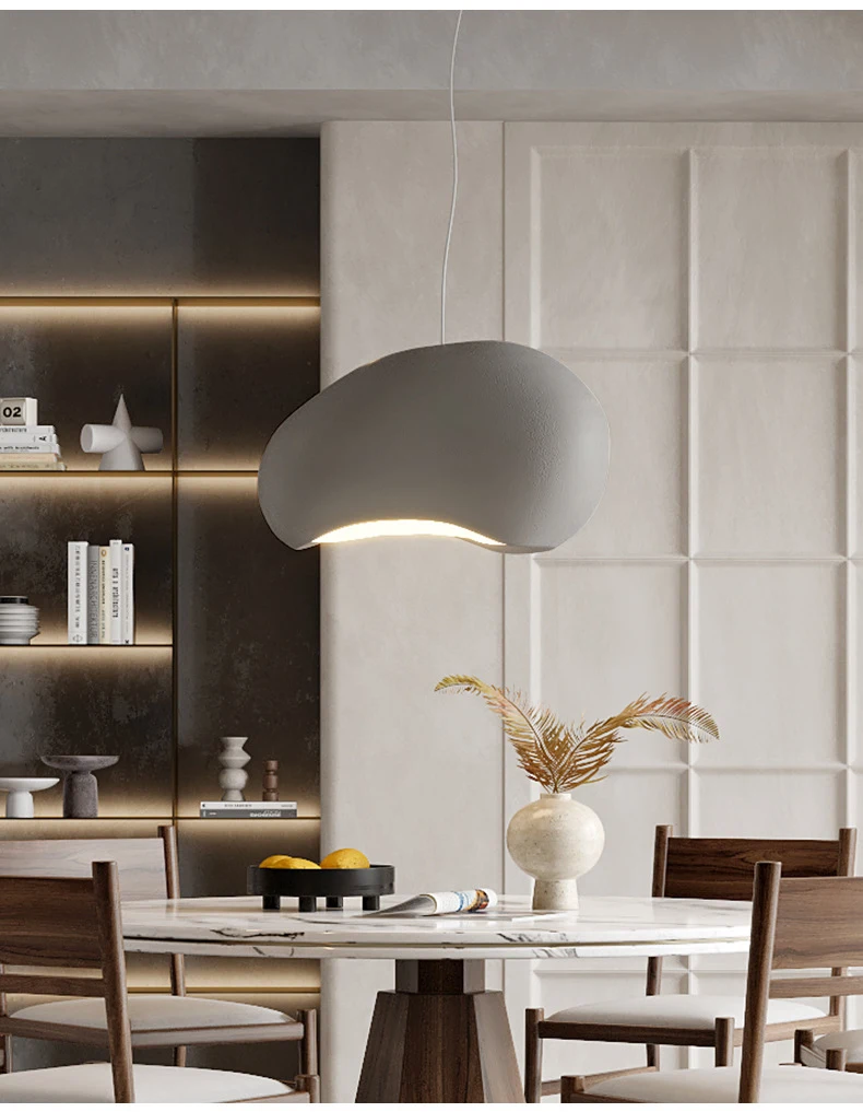 Nordic Wabi Sabi Pendant Lamps Dining Room Lighting Modern Living Room Bedroom LED Ceiling Chandelier Loft Lustre Hanging Lights