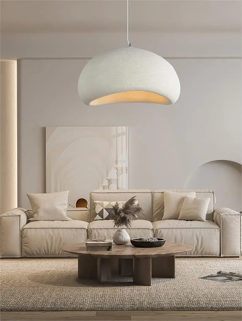 Nordic Wabi Sabi Pendant Lamps Dining Room Lighting Modern Living Room Bedroom LED Ceiling Chandelier Loft Lustre Hanging Lights