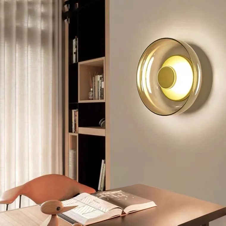 Modern Wall Lamp Glass Led Lighting Bowl Hanging Sconces Nordic Living Bedroom Bedside lamp kitchen Indoor Decor Light Fixtures