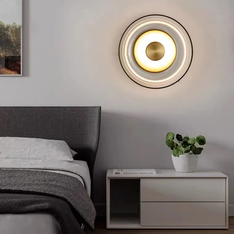 Modern Wall Lamp Glass Led Lighting Bowl Hanging Sconces Nordic Living Bedroom Bedside lamp kitchen Indoor Decor Light Fixtures