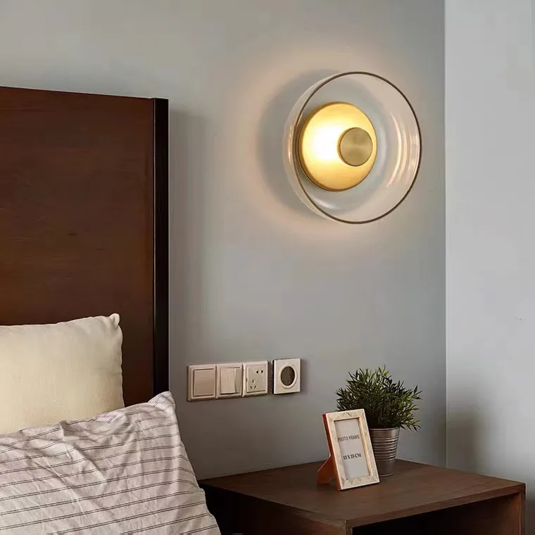 Modern Wall Lamp Glass Led Lighting Bowl Hanging Sconces Nordic Living Bedroom Bedside lamp kitchen Indoor Decor Light Fixtures