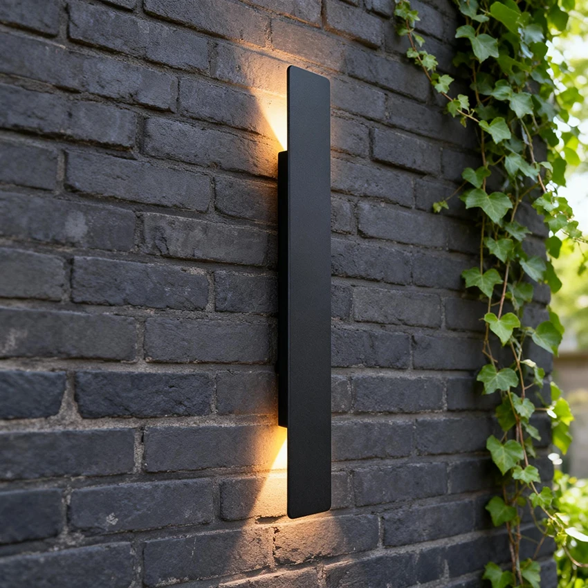 Outdoor LED Wall Lamp IP65 Waterproof Aluminum Up Down Light 18W 110V/220V Black White for Courtyard Porch Exterior Lighting