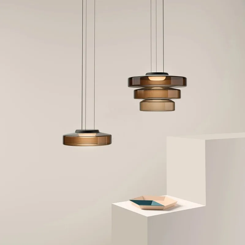 Italian Minimalist Glass Pendant Light Art Creative Modern Decoration LED Chandelier for Home Restaurant Bar Balcony Corridor