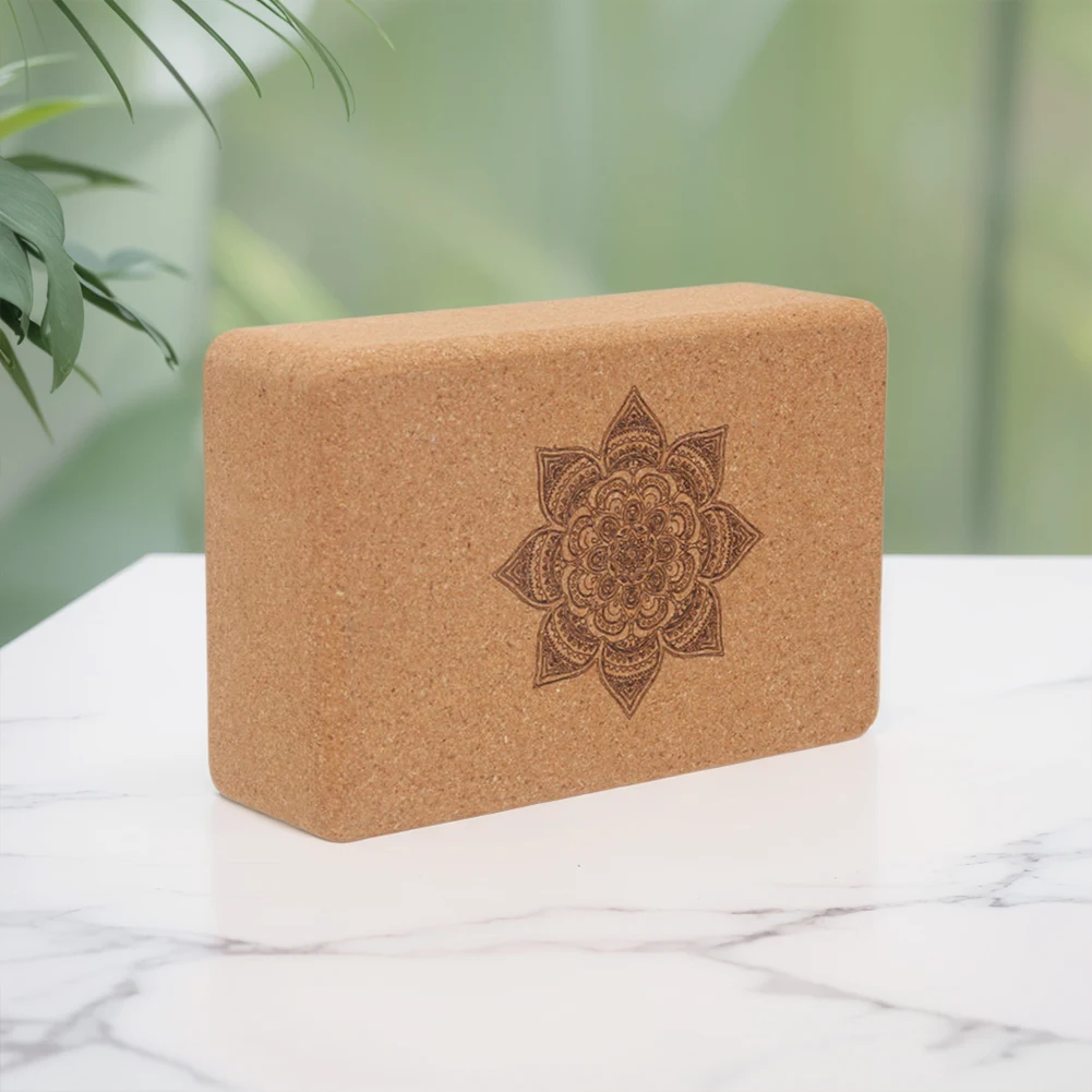 1PCS Cork Yoga Block EVA Gym Blocks Foam Yoga Brick Exercise Stretch Body Shaping Wood Yoga Blocks Fitness Yoga Accessories