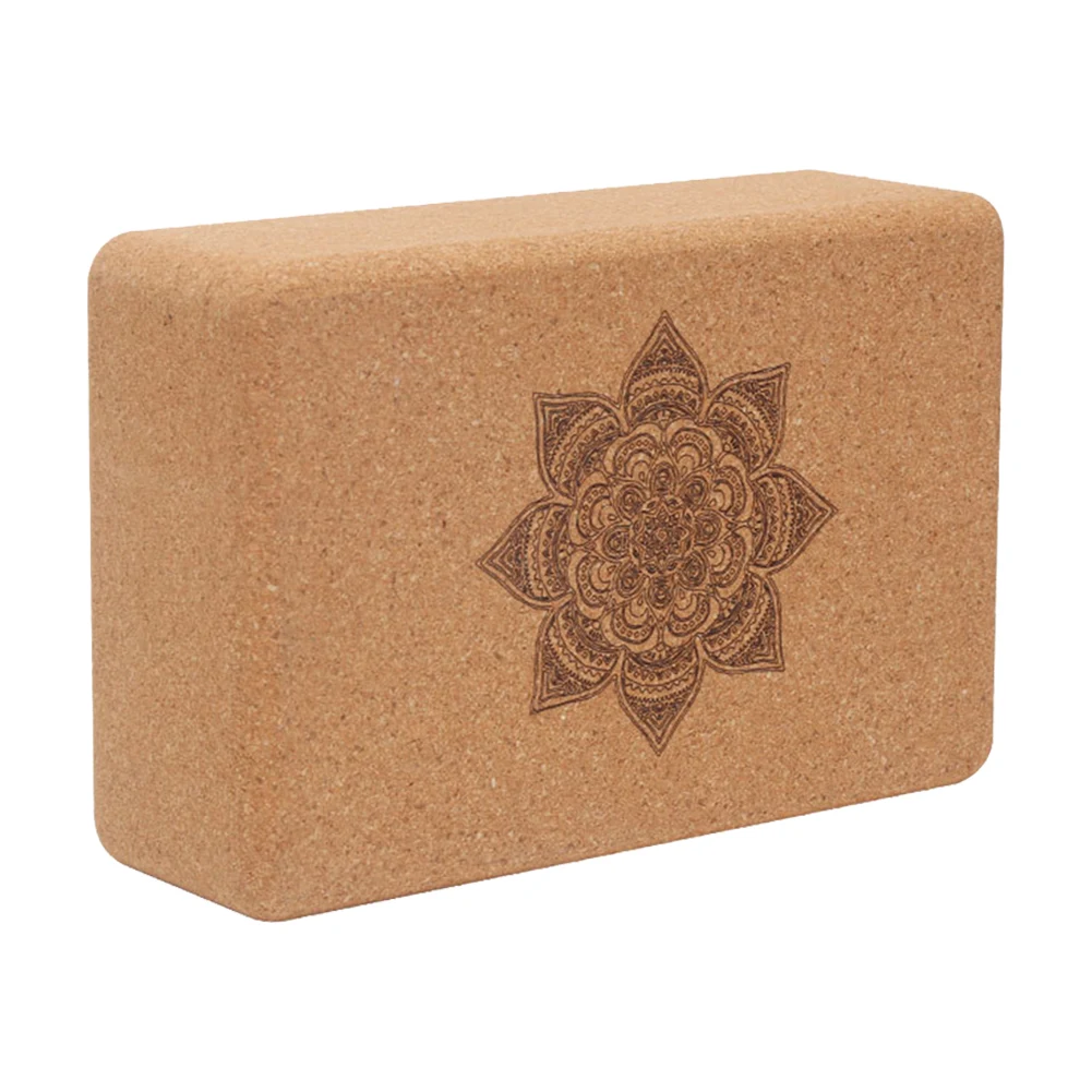 1PCS Cork Yoga Block EVA Gym Blocks Foam Yoga Brick Exercise Stretch Body Shaping Wood Yoga Blocks Fitness Yoga Accessories