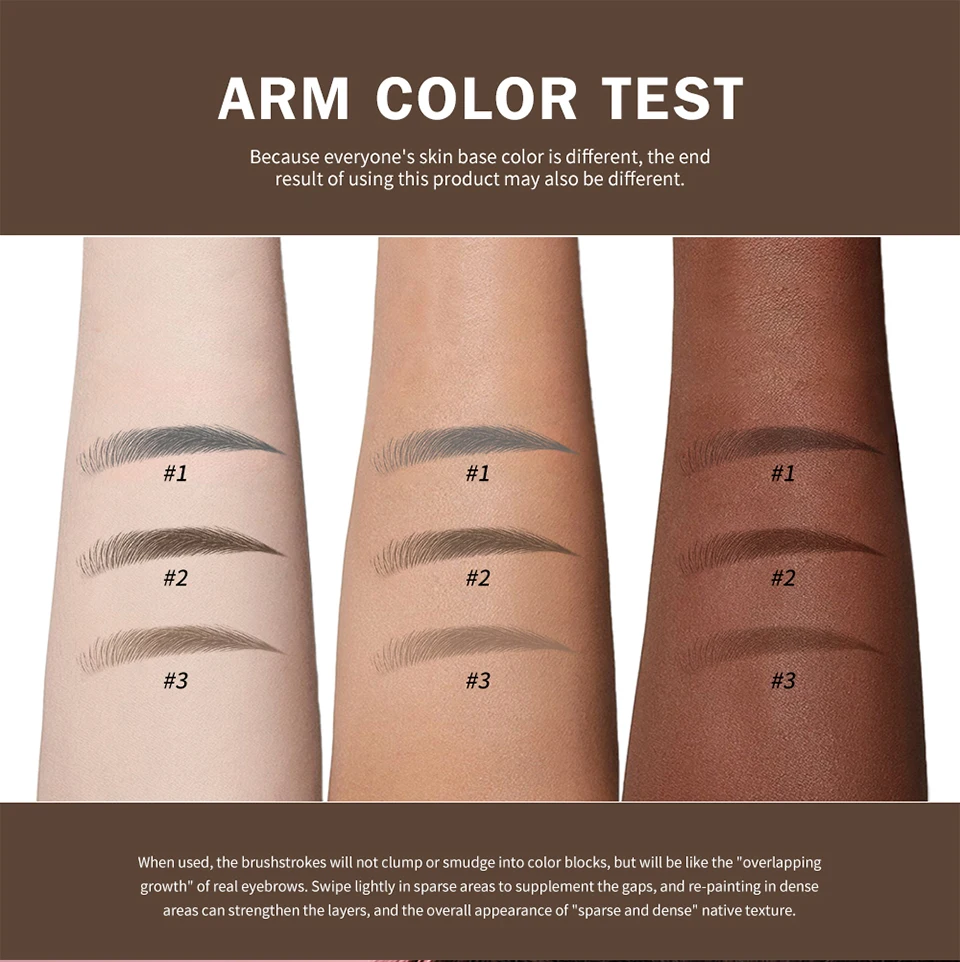 Long Lasting 4D Eyebrow Pen Multi Forks Liquid Pen Tip Fine Sketch Liquid Tattoo Brow Waterproof Precise Makeup