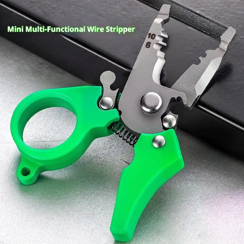 Multi-Function Wire Stripping Pliers - Pocket-Sized Cable Cutter & Crimping Tool for Electricians