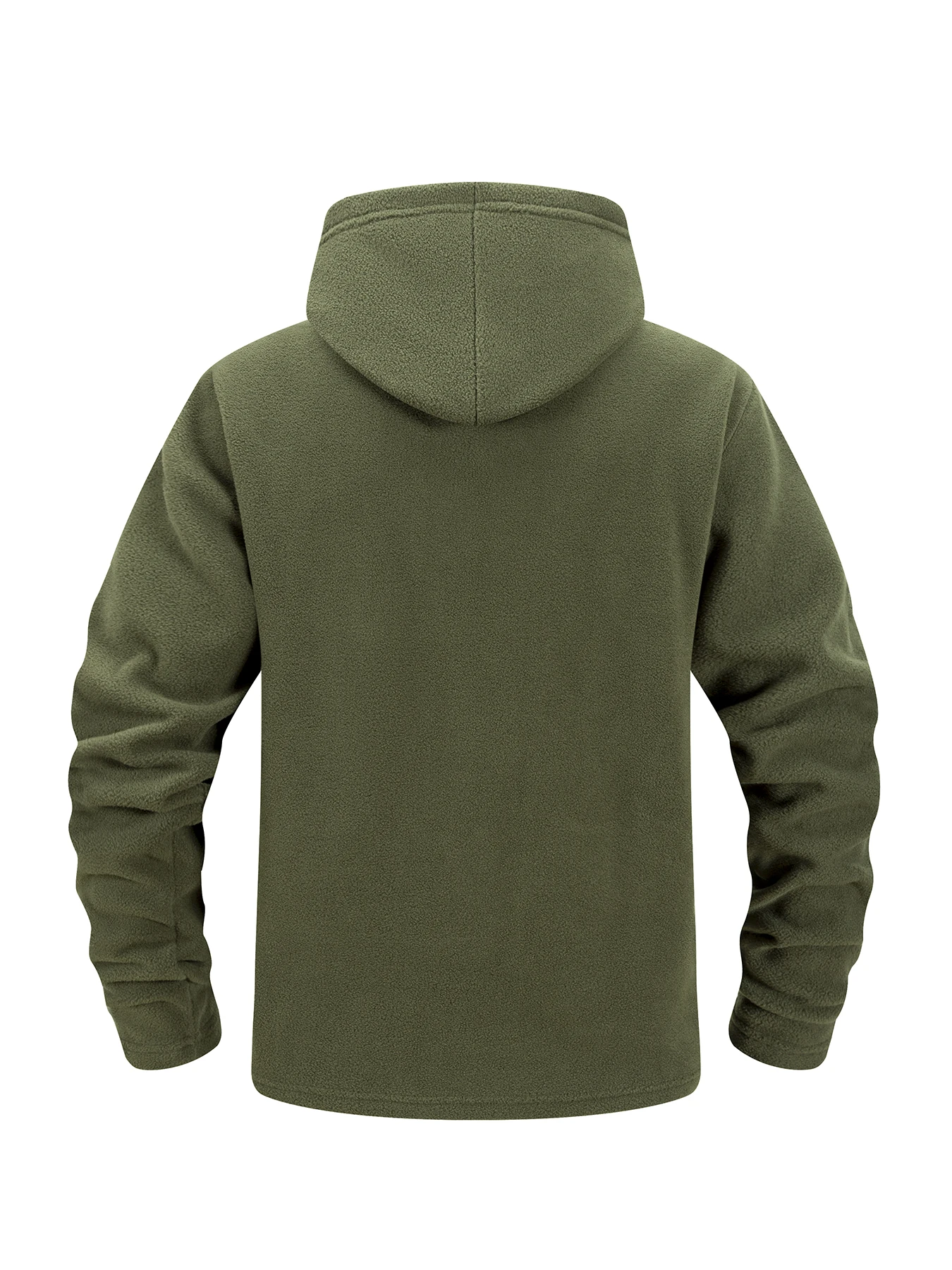 Men's Tactical Fleece Jacket Full Zip Hooded Coat Warm Casual Hoodies Camping Hiking Running Jogger Sports Jacket Men Streetwear