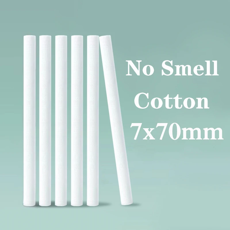 7x73mm Unscented Cotton Refill Sticks Odorless Absorbent Cotton Wicks Replacement for Car Vent Diffuser Essential Cotton Rods