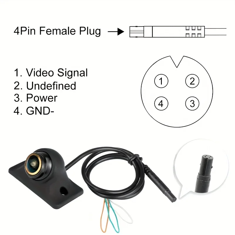 Car Camera AHD 1080P/CCD 360 Degree Rotating Fisheye Front/Side/Rear View Backup Camera for Car, Pickup, Truck, SUV, Van