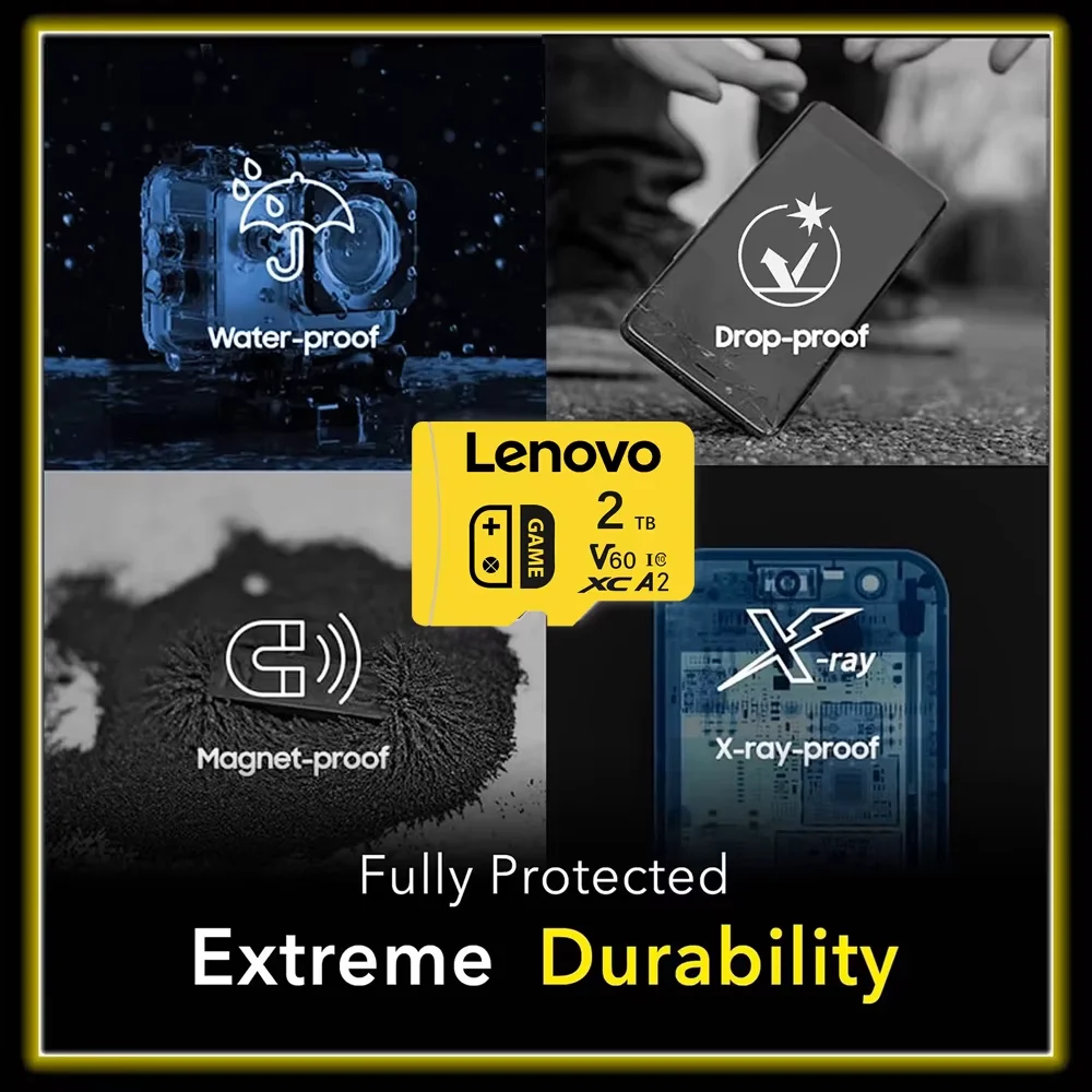 Original Lenovo Large Capacity Micro TF SD Card 64GB/128GB U3 4K Flash Memory Card for Phone Camera Tablet PC Switch 256GB/512GB