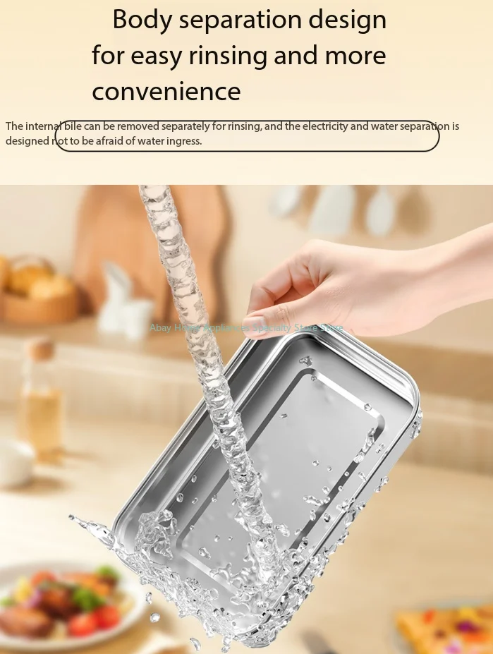 Heating Lunch Box No Water Needed USB Rechargeable Heated Food Warmer Digital Timing Multi Temp Control Leakproof Heat Box Ofice