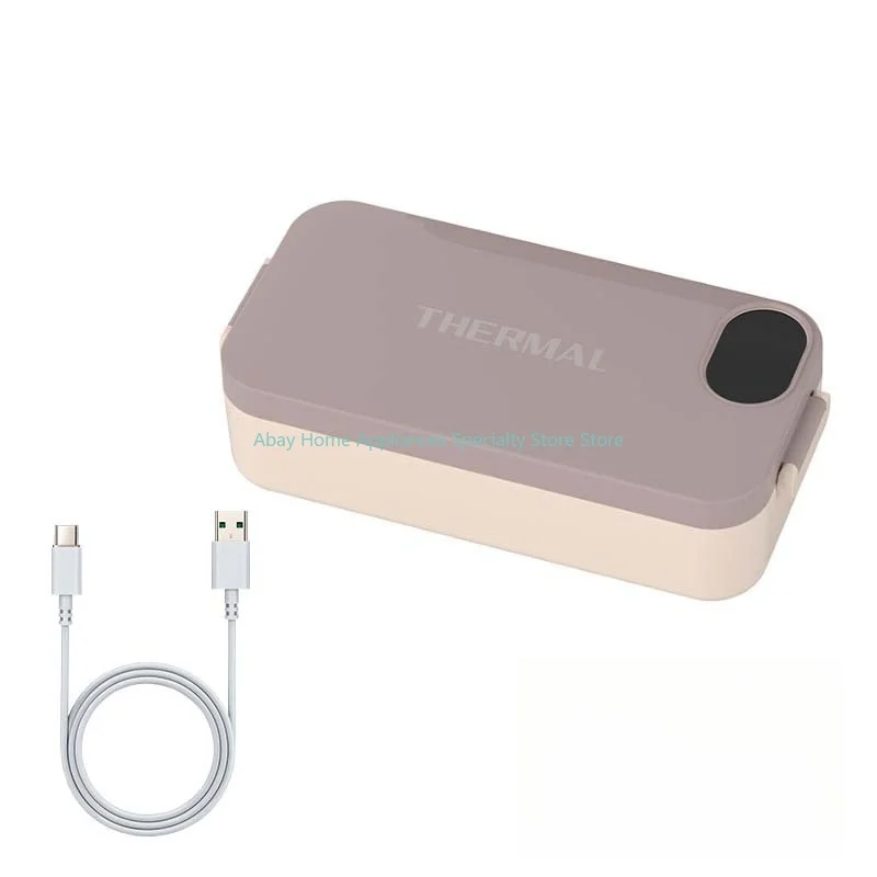Heating Lunch Box No Water Needed USB Rechargeable Heated Food Warmer Digital Timing Multi Temp Control Leakproof Heat Box Ofice