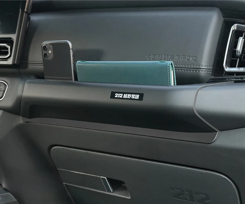 Car Passenger Armrest Storage Box Suitable for BAIC 212 T01 2024 2025 2026 Modified Car Handle Storage Box Decorative Stickers