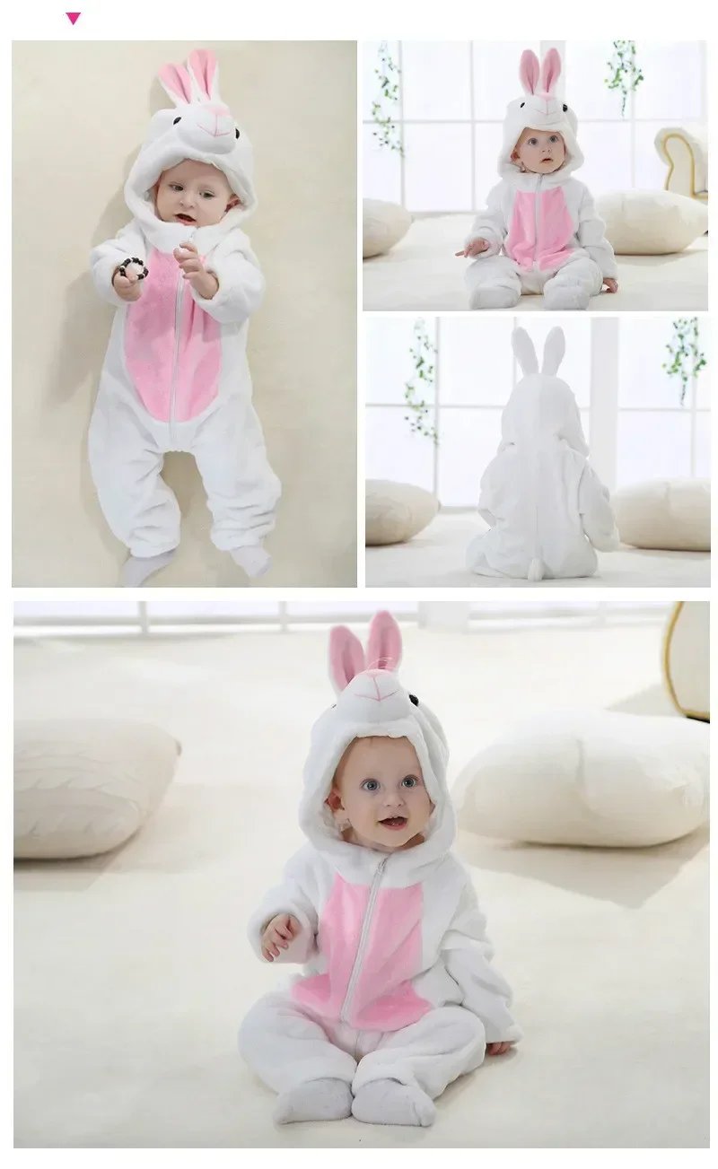 Baby Onesies Pyjamas Kids Overalls Ropa Bebes Rompers Winter Kigurumi Cow Costume For Girl Boy Toddler Infant Animal Jumpsuit
