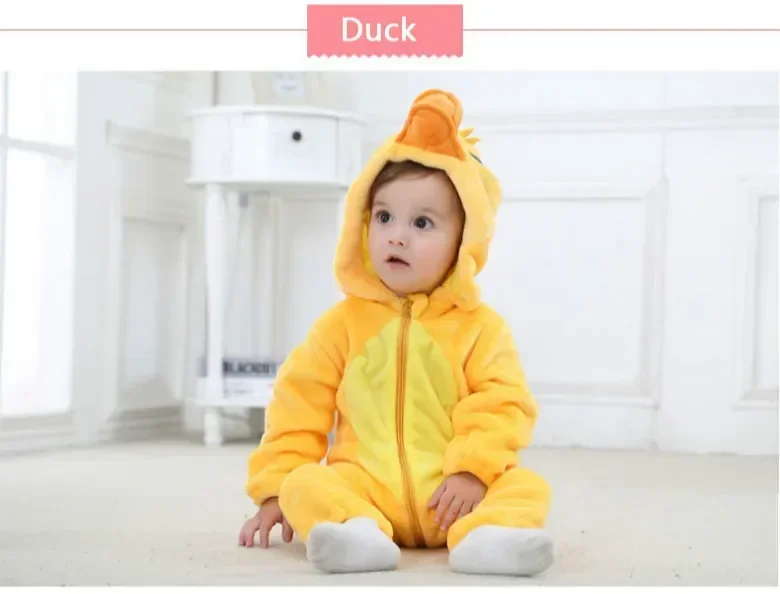 Baby Onesies Pyjamas Kids Overalls Ropa Bebes Rompers Winter Kigurumi Cow Costume For Girl Boy Toddler Infant Animal Jumpsuit