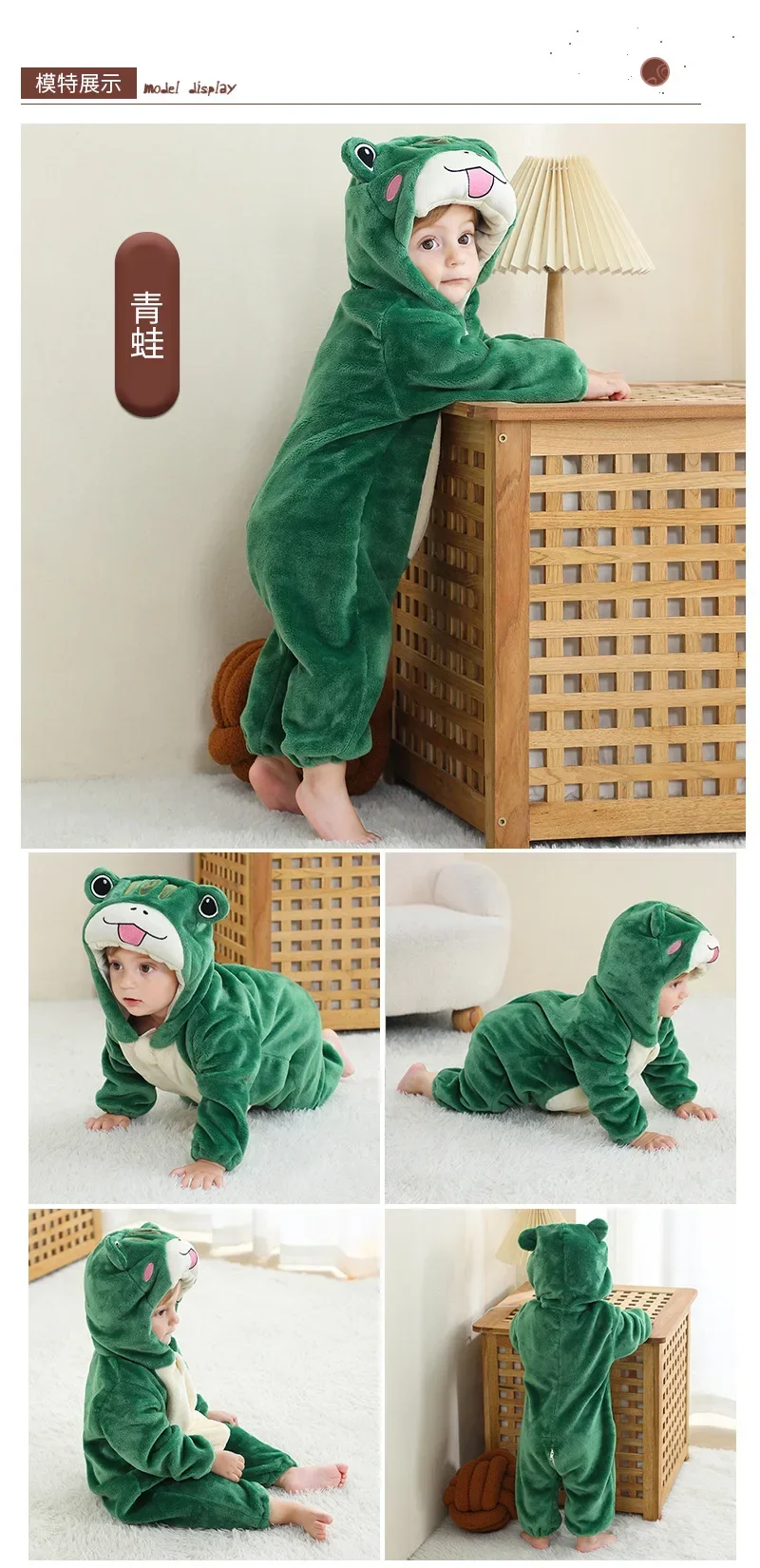 Baby Onesies Pyjamas Kids Overalls Ropa Bebes Rompers Winter Kigurumi Cow Costume For Girl Boy Toddler Infant Animal Jumpsuit