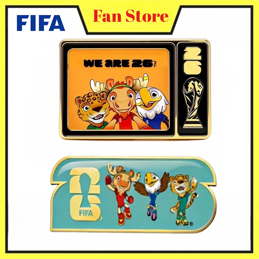 2026 USA Canada Mexico FIFA World Cup Official Licensed Mascot Brooch Pin Badge Football Souvenir Collection Lapel Pin Gift
