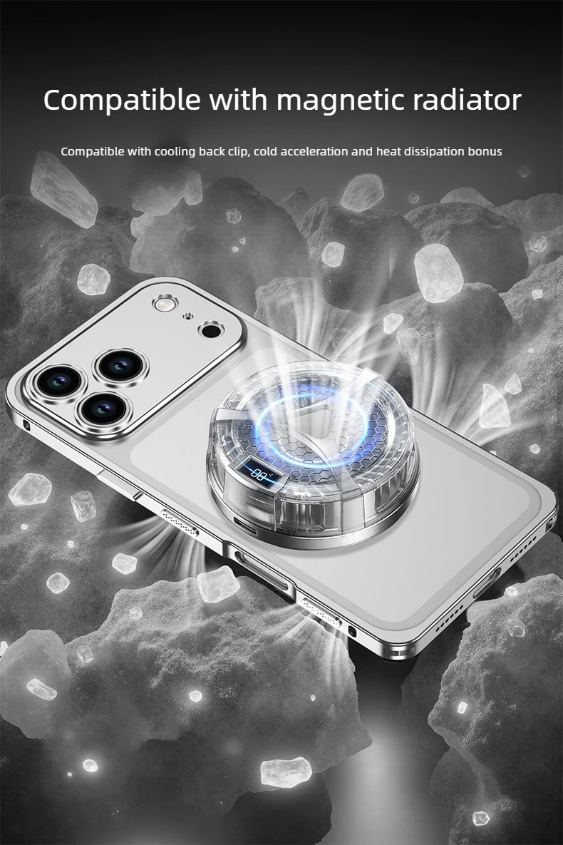 Luxury Metal Alloy Lens Protect Frame Phone Case For iPhone 18 17 Air 16 15 14 13 12 Pro Max Plus Heat Dissipation Cool Bumper