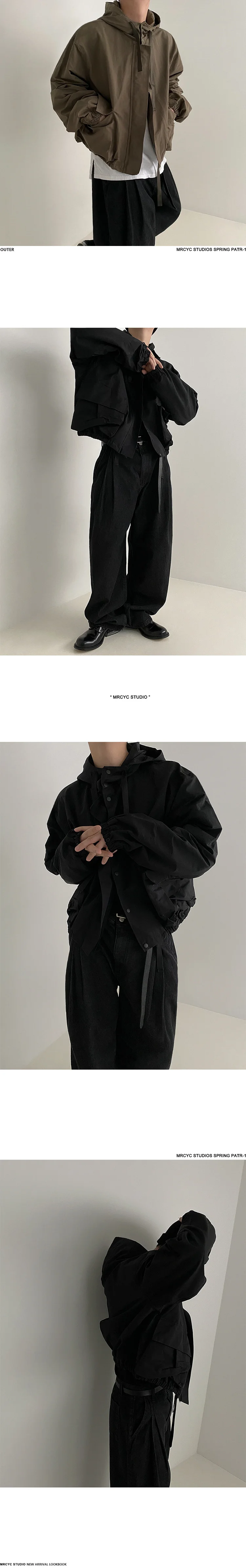 IEFB New Style Hooded Jacket Spring Loose Trend Cargo Jackets Zipper Solid Color Fashion Tide 2023 Casual Men's Clothing 9A7586