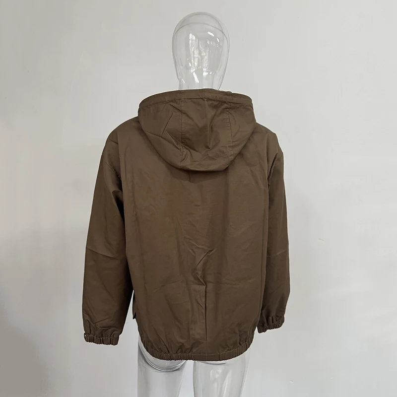 IEFB New Style Hooded Jacket Spring Loose Trend Cargo Jackets Zipper Solid Color Fashion Tide 2023 Casual Men's Clothing 9A7586
