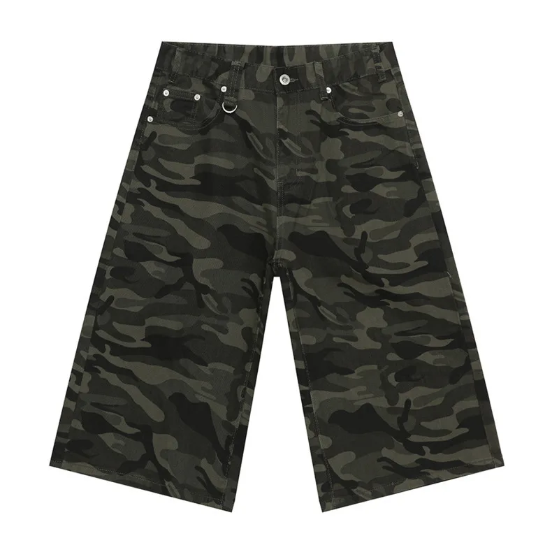 IEFB Vintage Men's Short Jeans Summer Loose Male Wide Leg Knee Length Denim Shorts New Washed Fashion Men Bottoms 9A8825