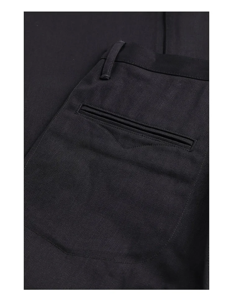 Red Tornado Black Men's Jeans Relaxed Fit 14.5oz Selvedge Denim Officer Trousers