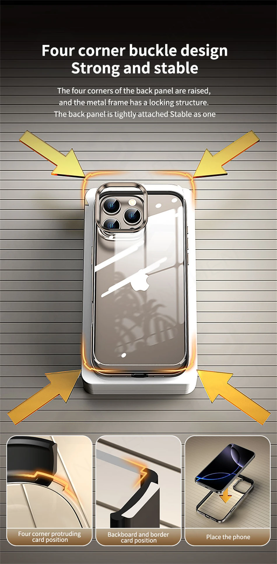 Luxury 2 IN 1 Acrylic Clear Case For iPhone 13 14 15 16 Pro Max Light Aluminum Metal Lens Frame Ultra Thin Alloy Bumper Cover