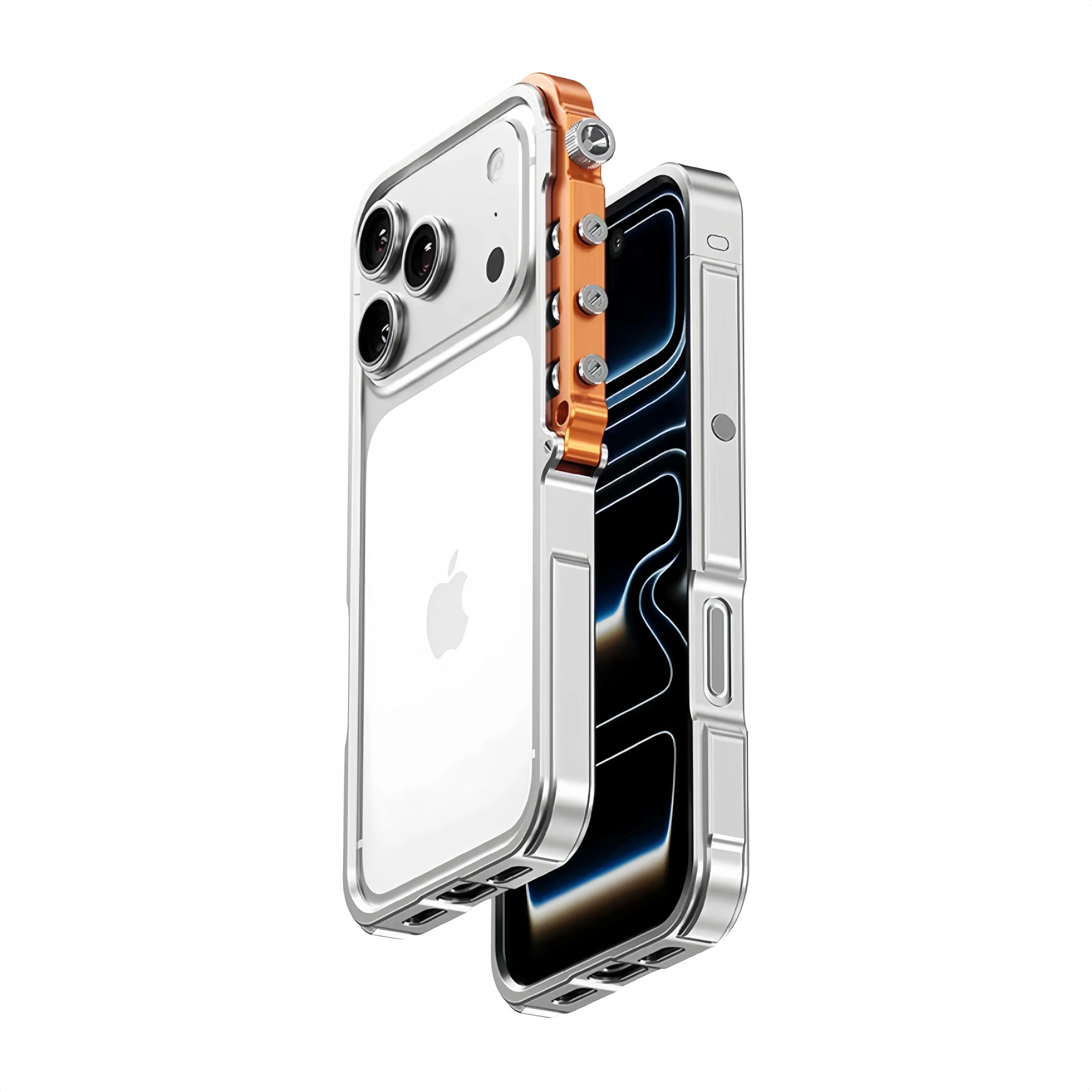 Metal Aluminum Alloy Frame Case For iPhone 17 Air 16 15 14 13 Pro Max Plus Cyberpunk Punk Heat Dissipation Shockproof Bumper
