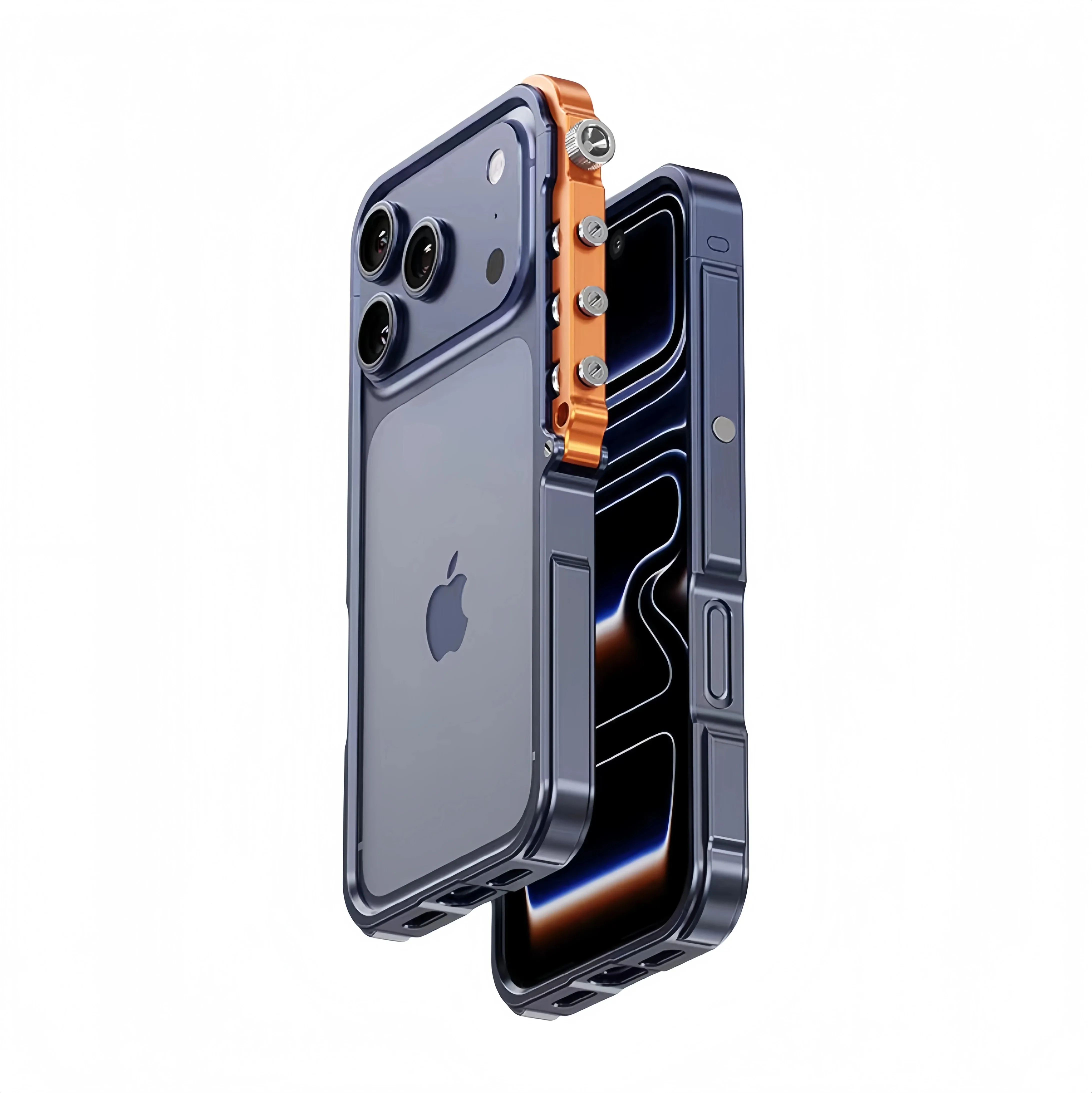 Metal Aluminum Alloy Frame Case For iPhone 17 Air 16 15 14 13 Pro Max Plus Cyberpunk Punk Heat Dissipation Shockproof Bumper