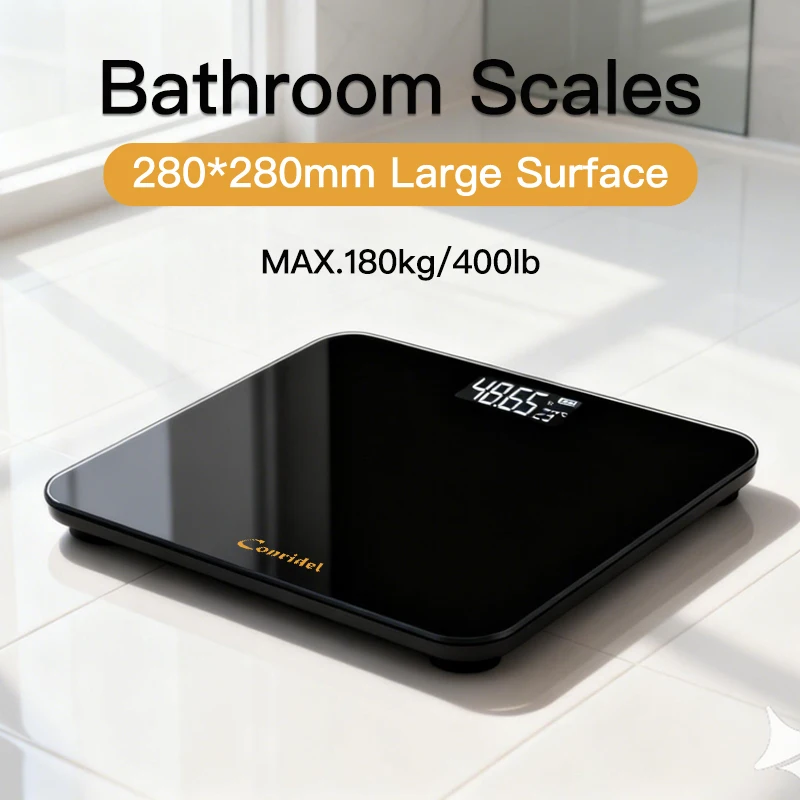 28CM MAX180kg Weight Loss Weighing Device LED Display Weight Scale USB Charging Precision Electronic Scale for Home Office Adult