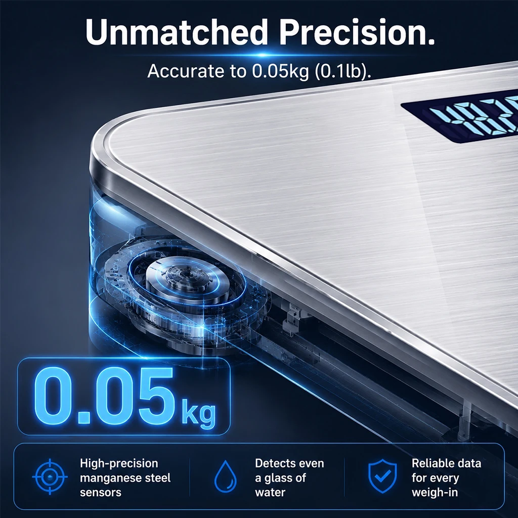 High Precision, Digital Weight Scale, Household Body Scale, Thick Tempered Glass LCD Bathroom Scale, Weight Loss Scale